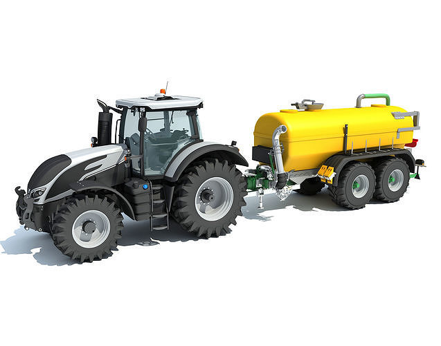 Tractor with Trailer 3D model