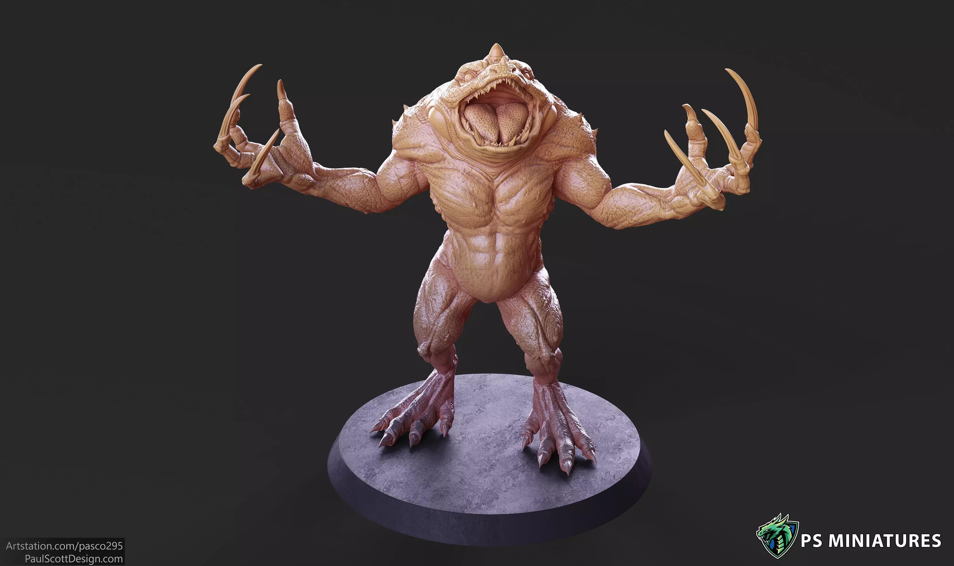 Slaad Lizardman - Pose 3 3D print model
