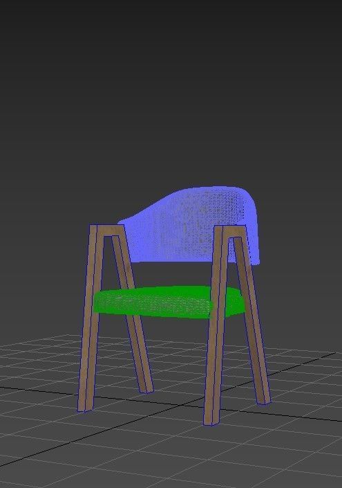 Upholstered Dining chair 3D model_1