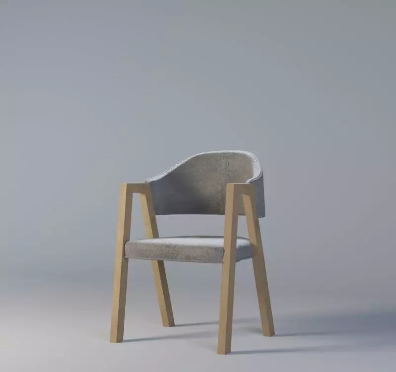 Upholstered Dining chair 3D model_0