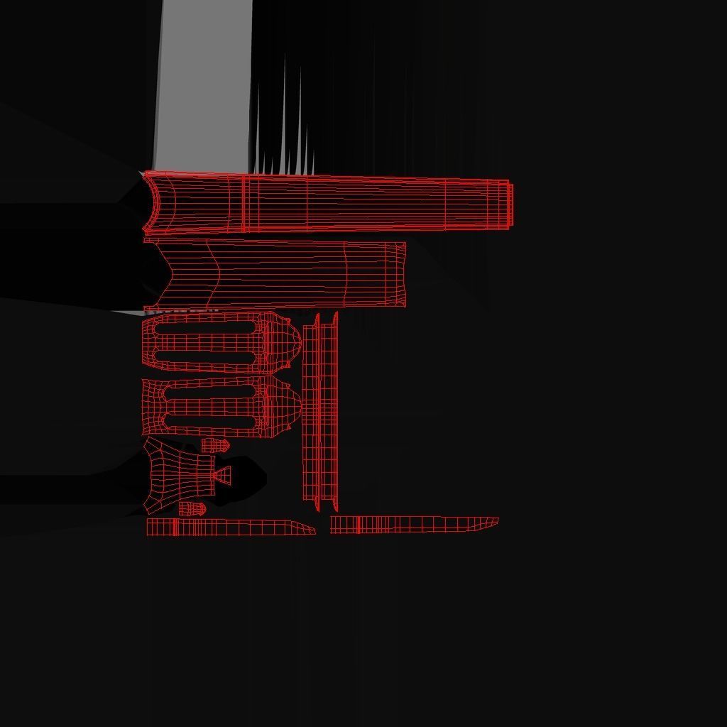 Black Acoustic Guitar 3D model_17