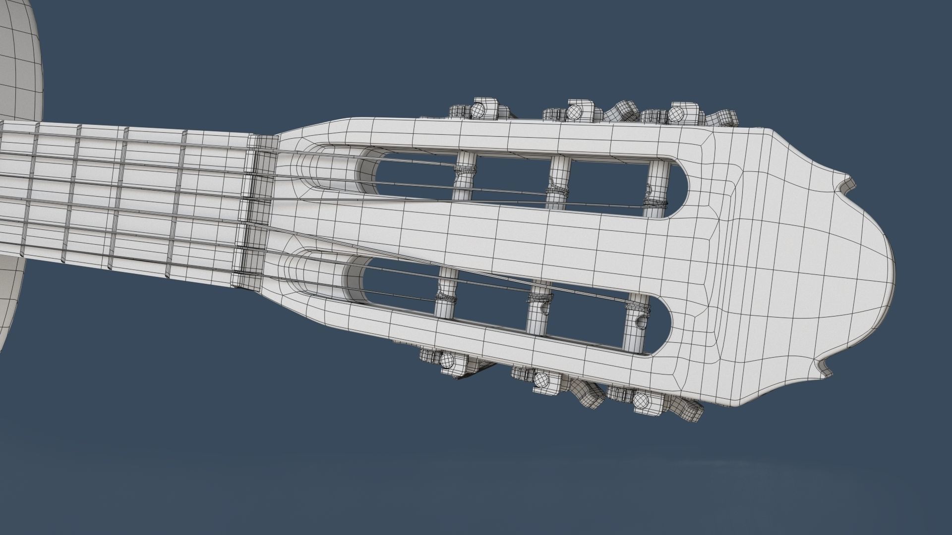 Black Acoustic Guitar 3D model_14