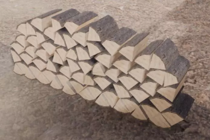 Firewood stacked logs Free low-poly 3D model