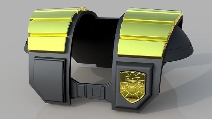 Judge Hershey shoulder pad 1995 3D print model