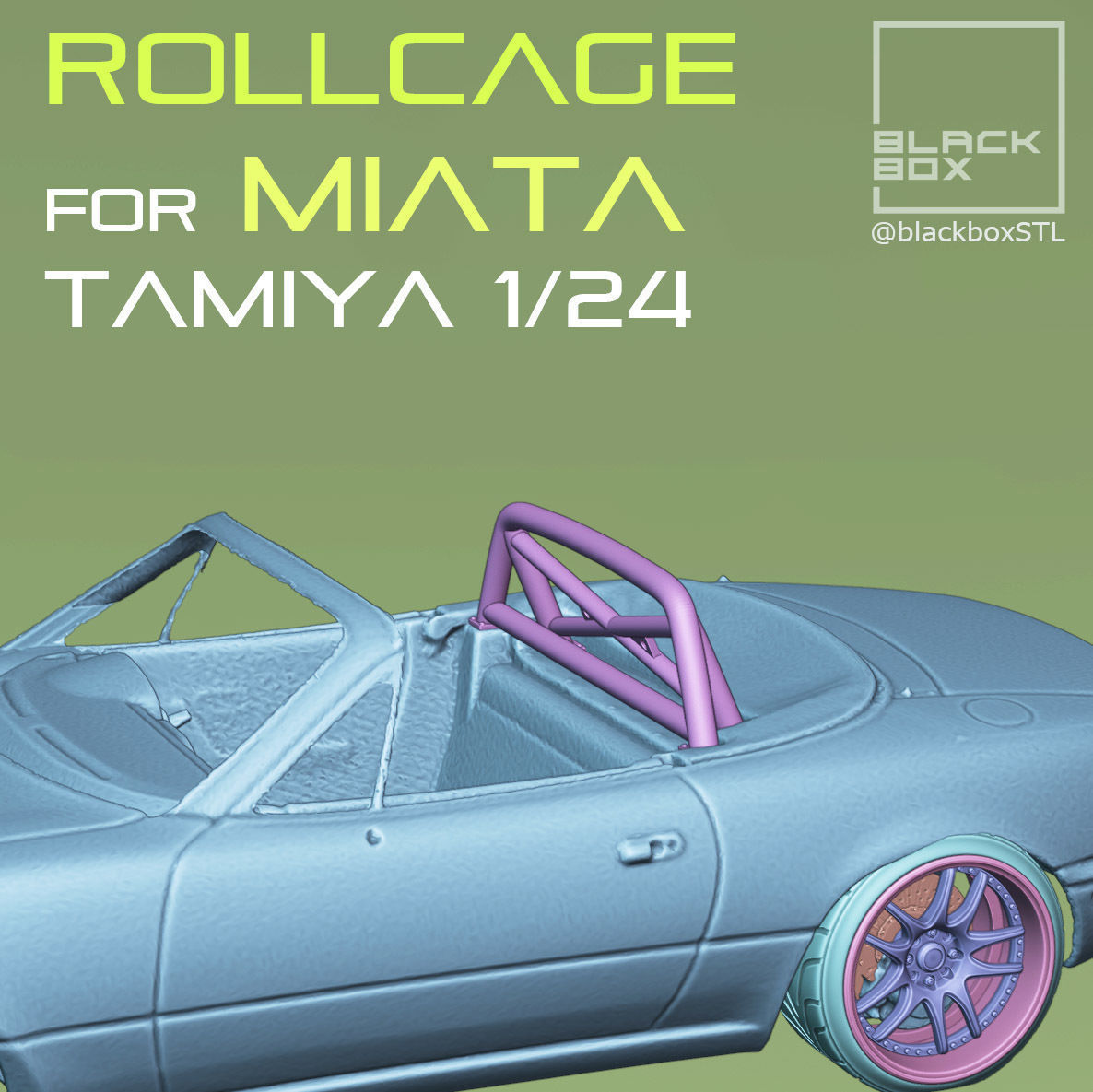 MAZDA MIATA ROLLCAGE For TAMIYA 1-24th MODELKIT 3D print model_1