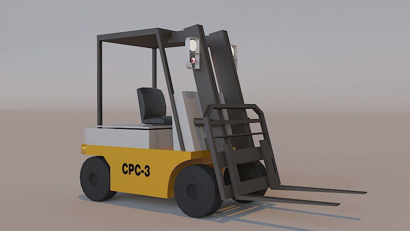 loading machine Low-poly 3D model Low-poly 3D model_1