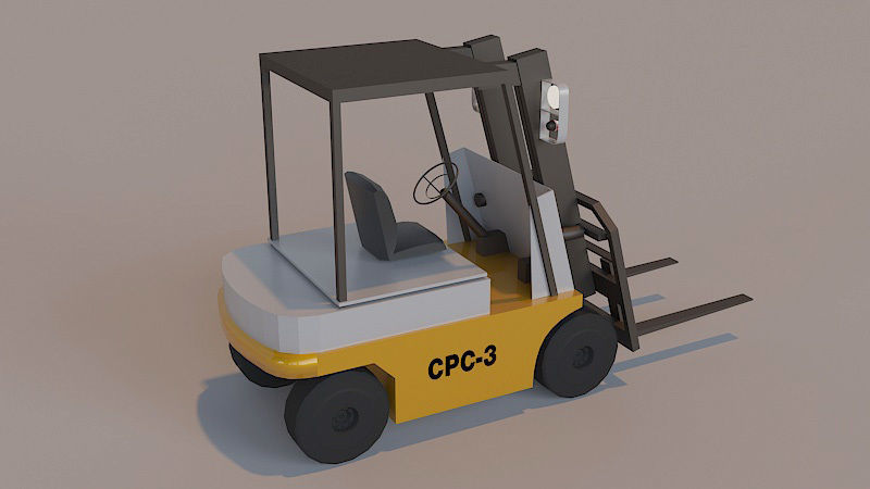 loading machine Low-poly 3D model Low-poly 3D model_4
