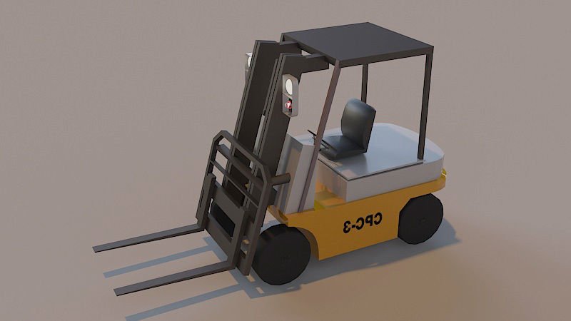 loading machine Low-poly 3D model Low-poly 3D model_2