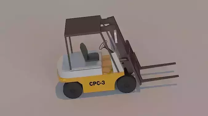 loading machine Low-poly 3D model