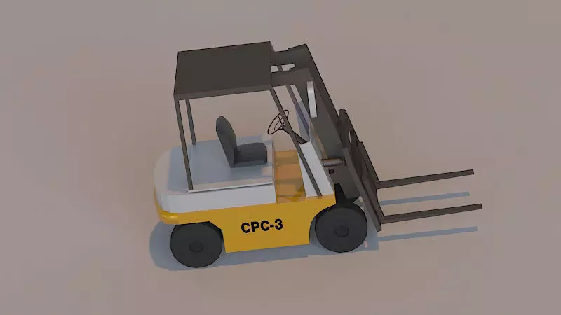 loading machine Low-poly 3D model Low-poly 3D model_0