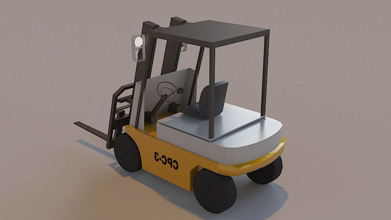 loading machine Low-poly 3D model Low-poly 3D model_3