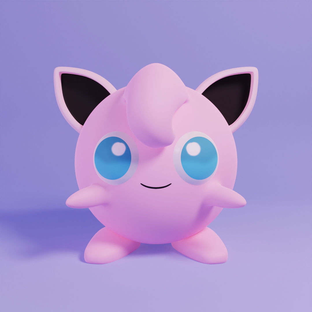Pokemon Jigglypuff 3D Model  Free 3D model_2