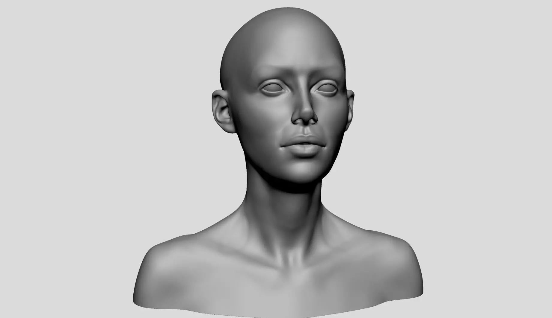 Female Head v16 3D model_0