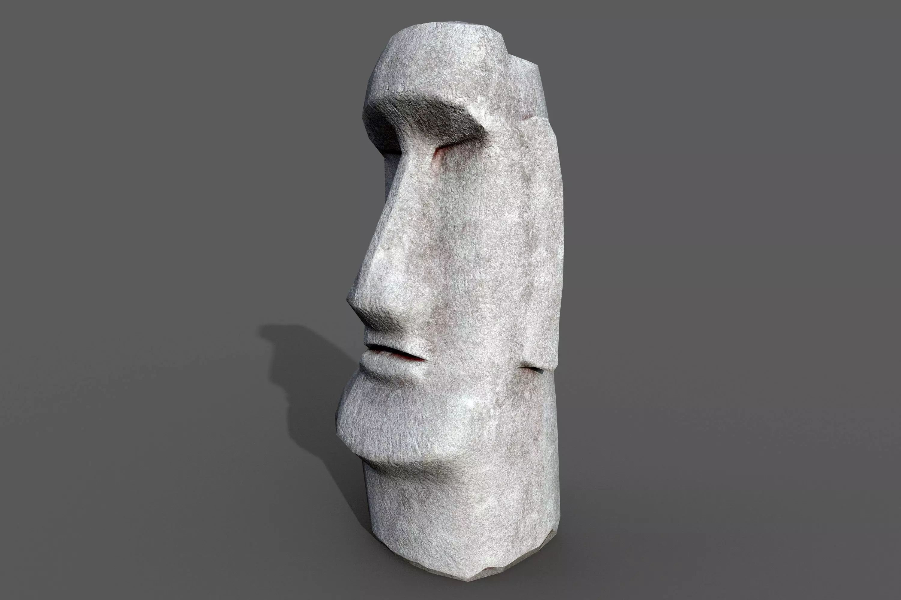 Moai Stone Idol Low-poly 3D model