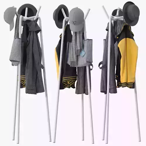 Knit Coat Rack Hay 3D model