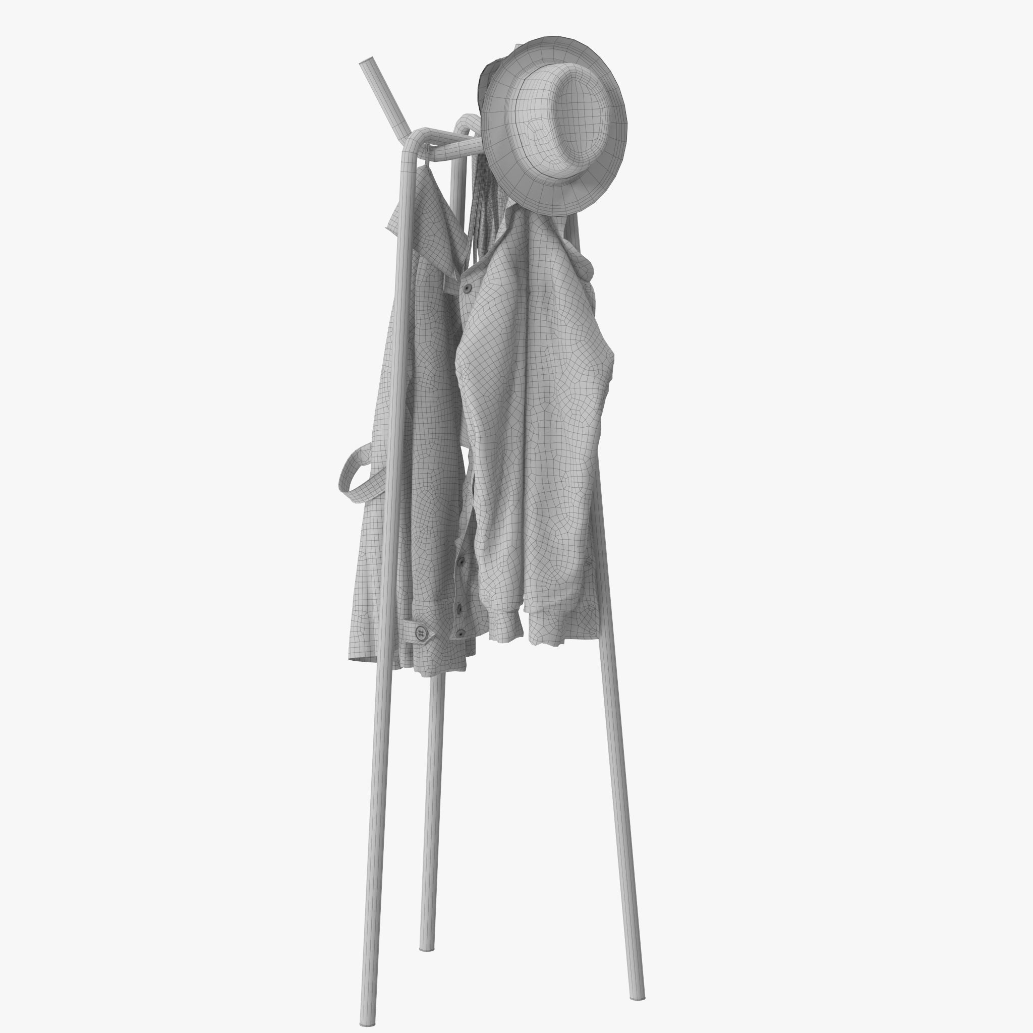 Knit Coat Rack Hay 3D model_16
