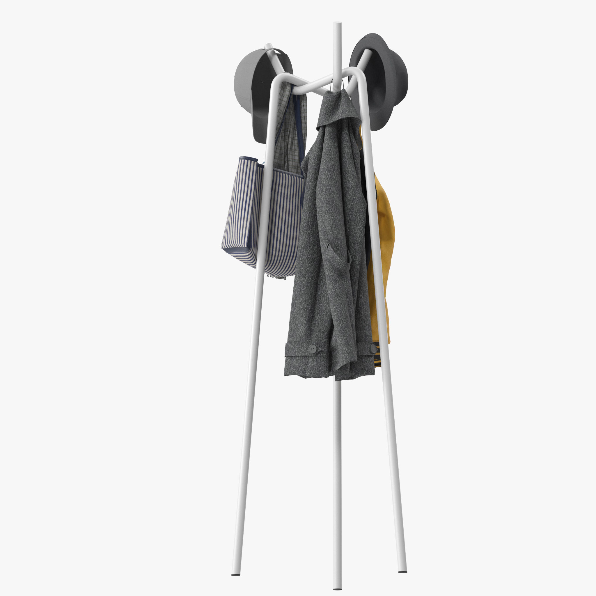 Knit Coat Rack Hay 3D model_9