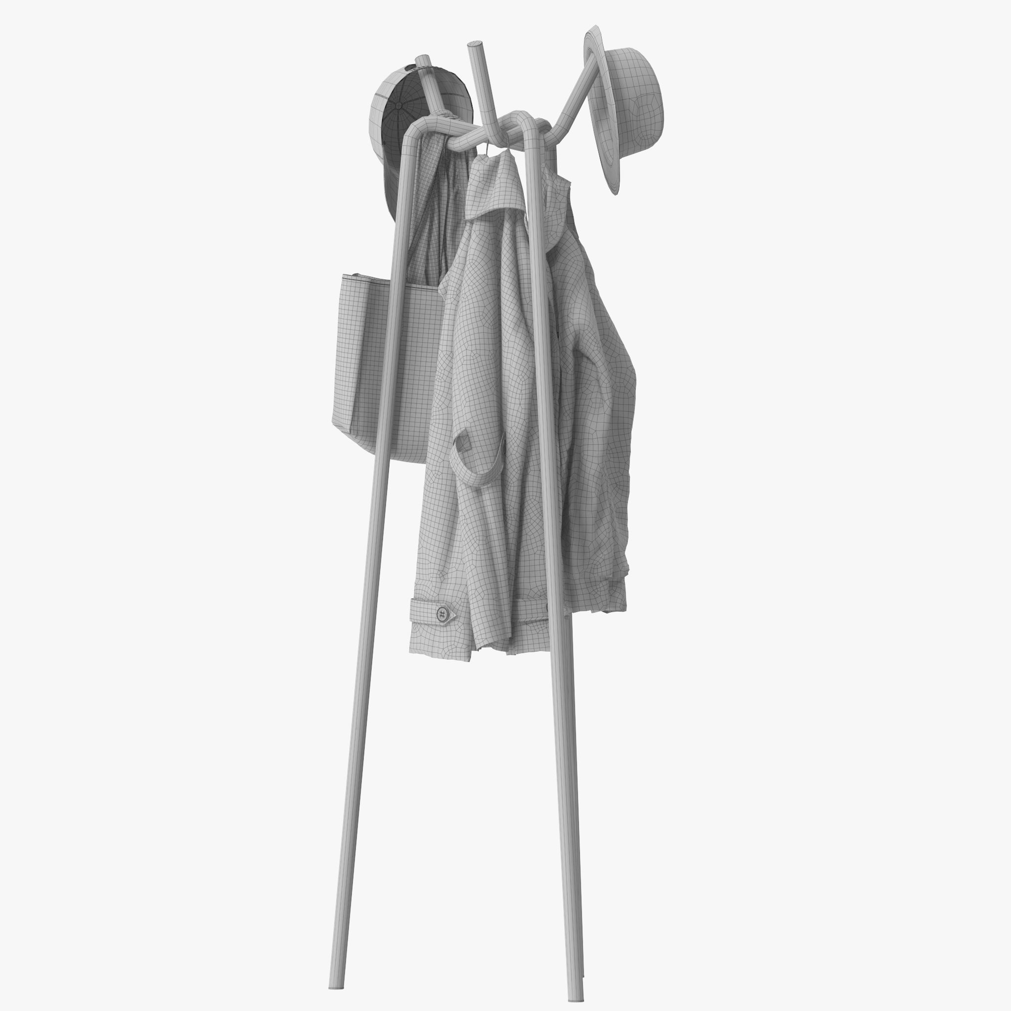 Knit Coat Rack Hay 3D model_15