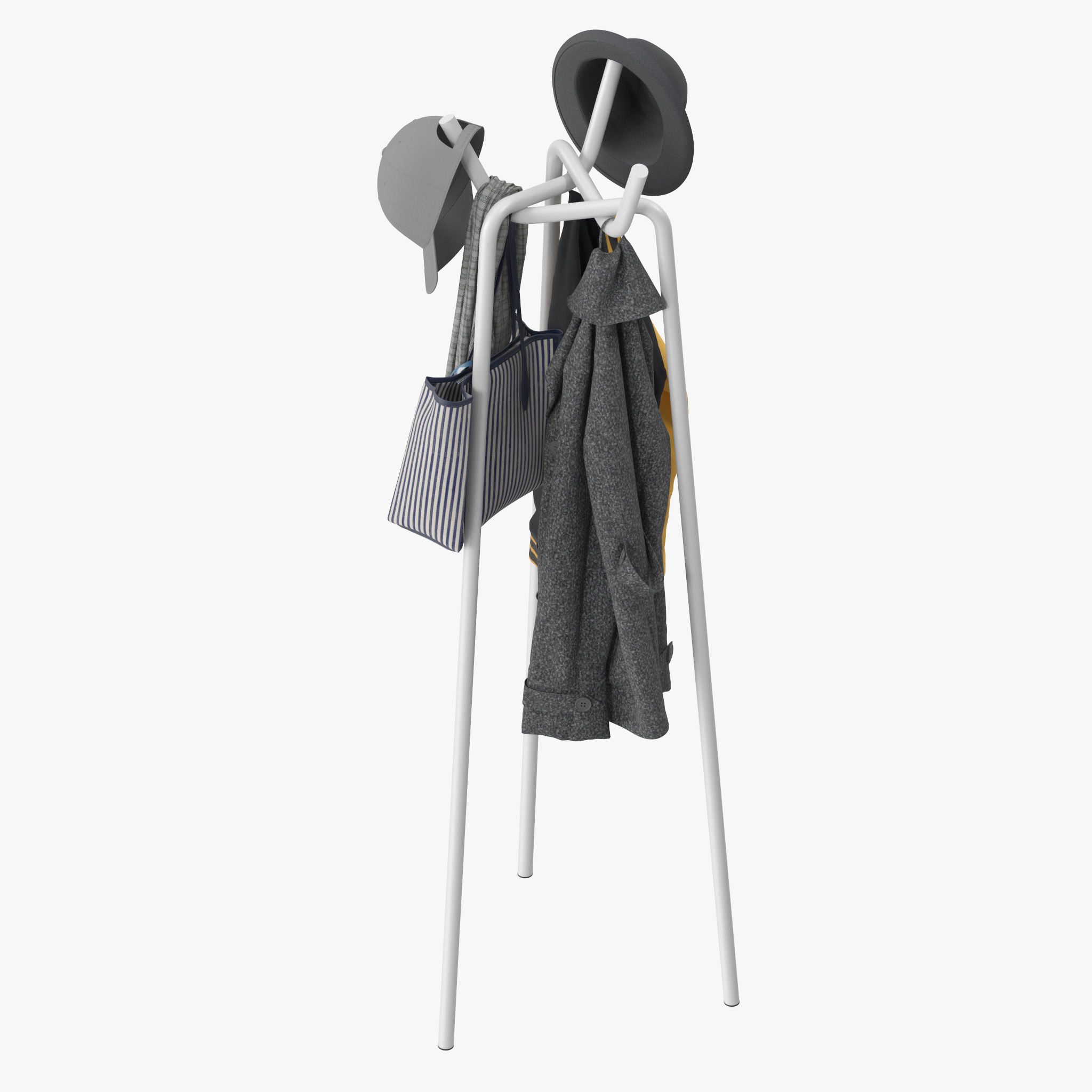 Knit Coat Rack Hay 3D model_10