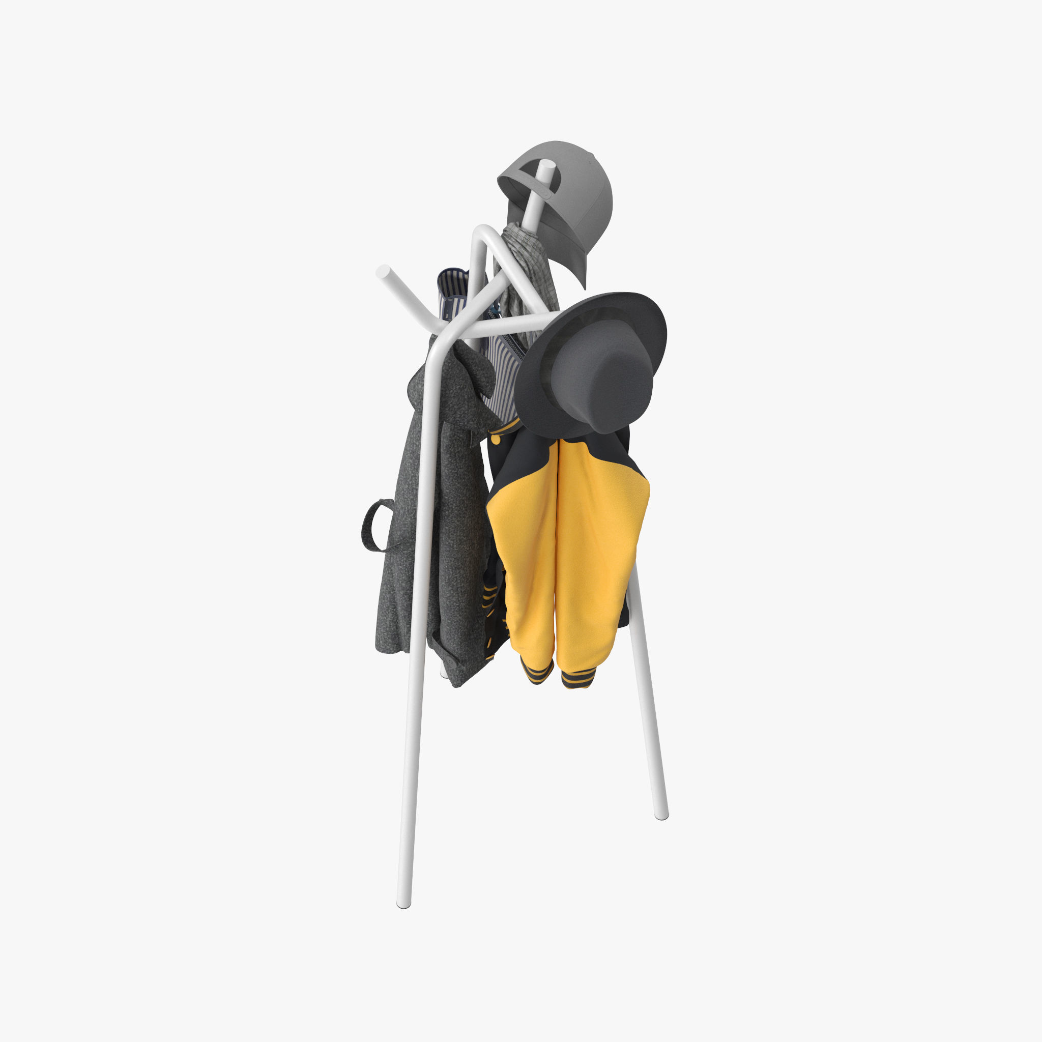 Knit Coat Rack Hay 3D model_12