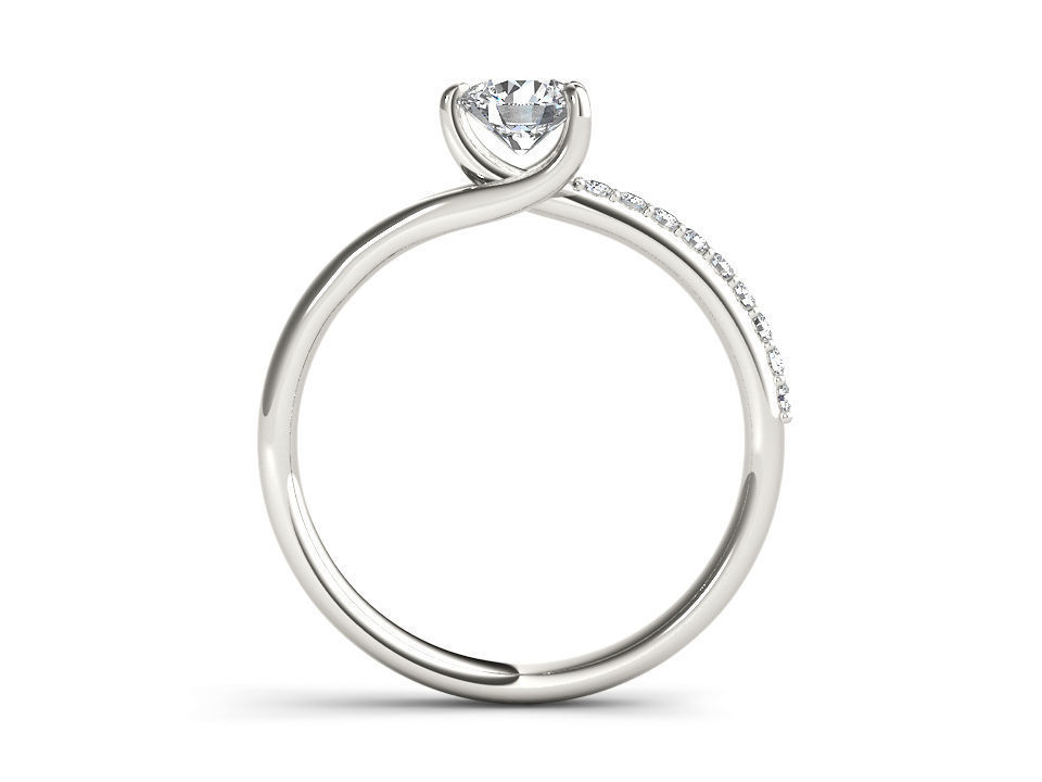 engagement ring diamond 3D print model_1