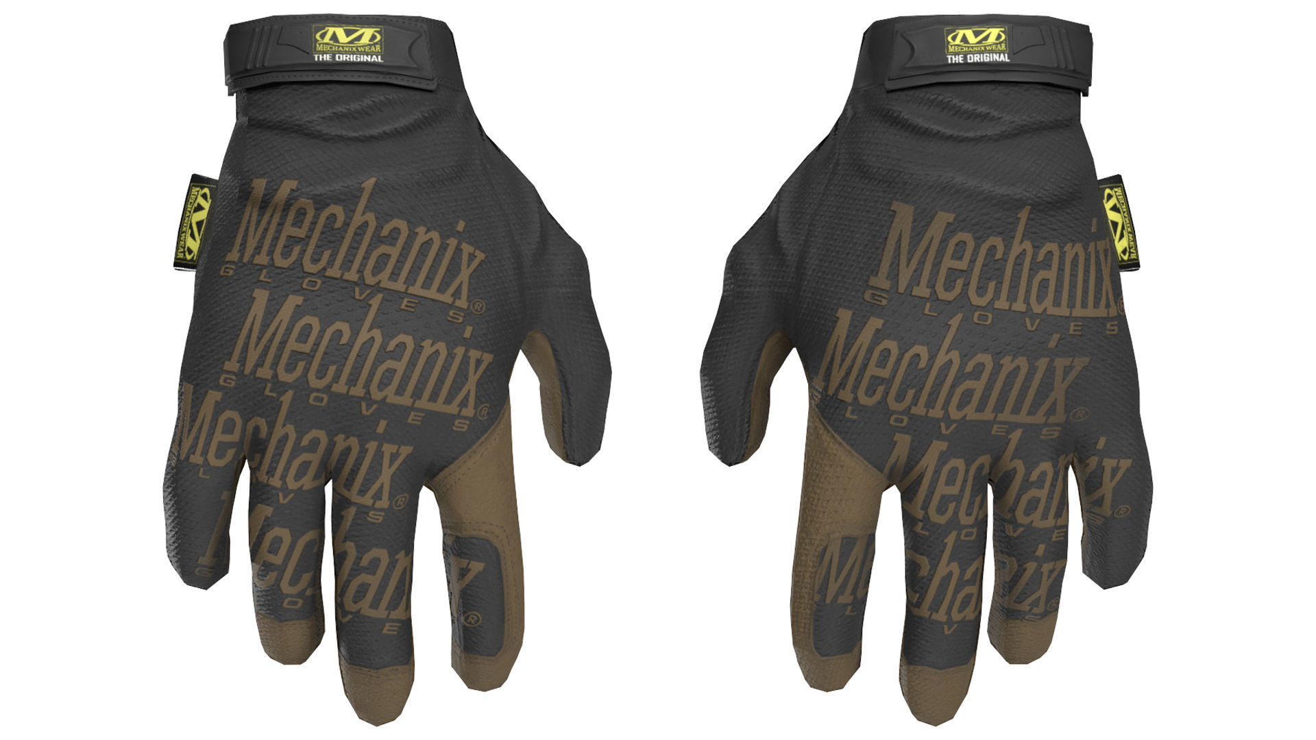 MILITARY Game Ready Mechanix Gloves Low-poly 3D model_4