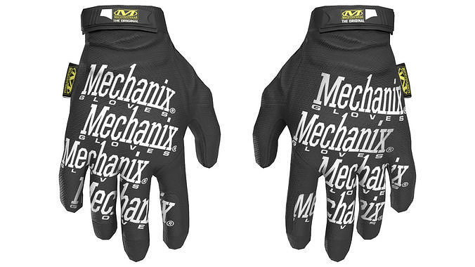 MILITARY Game Ready Mechanix Gloves Low-poly 3D model 3