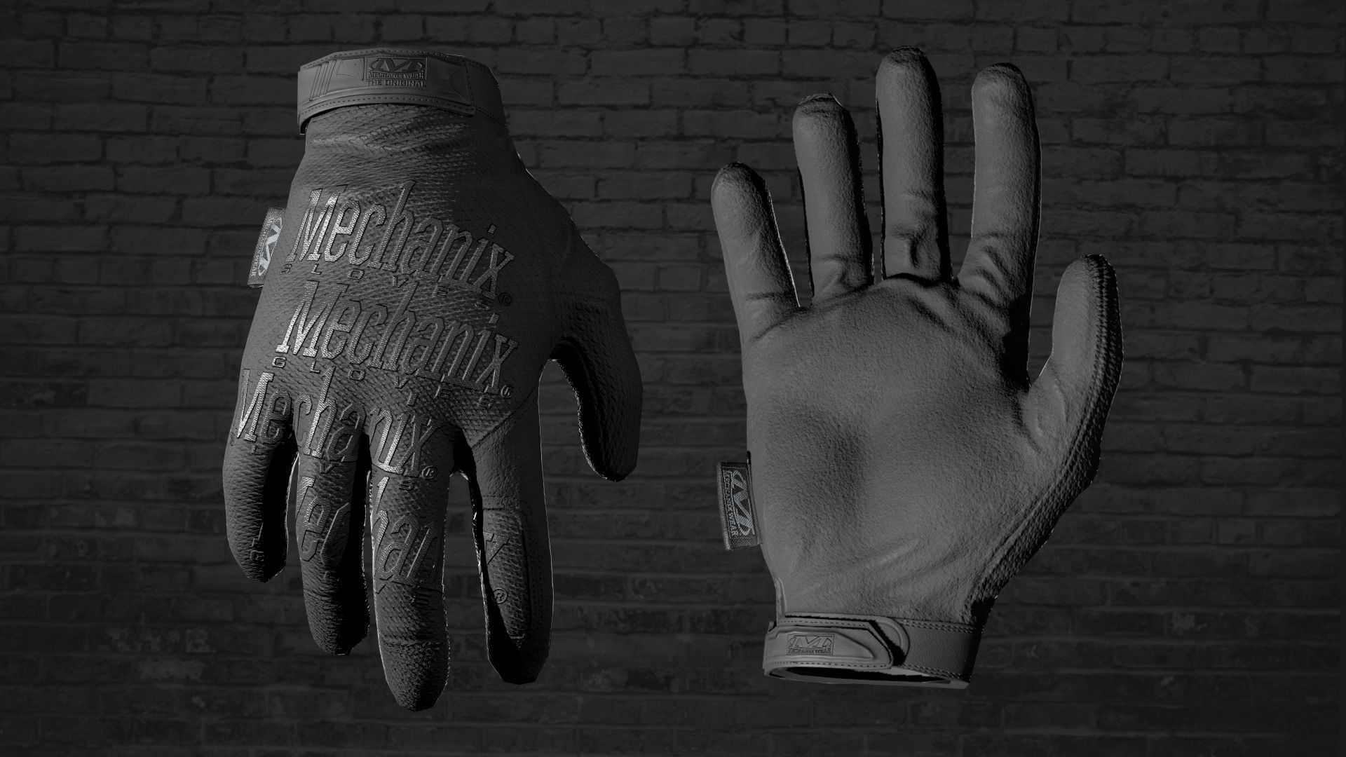 MILITARY Game Ready Mechanix Gloves Low-poly 3D model_9