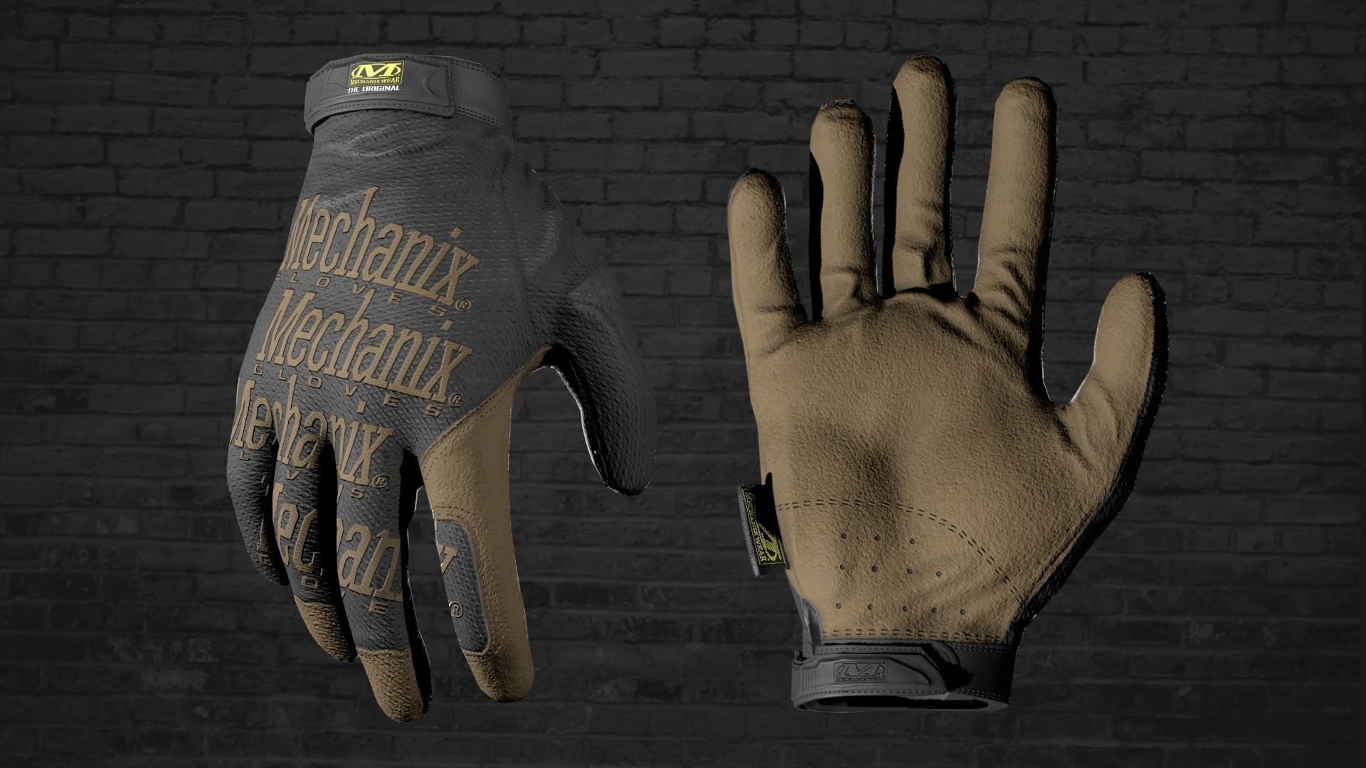 MILITARY Game Ready Mechanix Gloves Low-poly 3D model_8