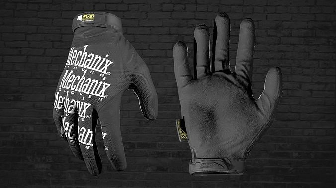 MILITARY Game Ready Mechanix Gloves Low-poly 3D model 7