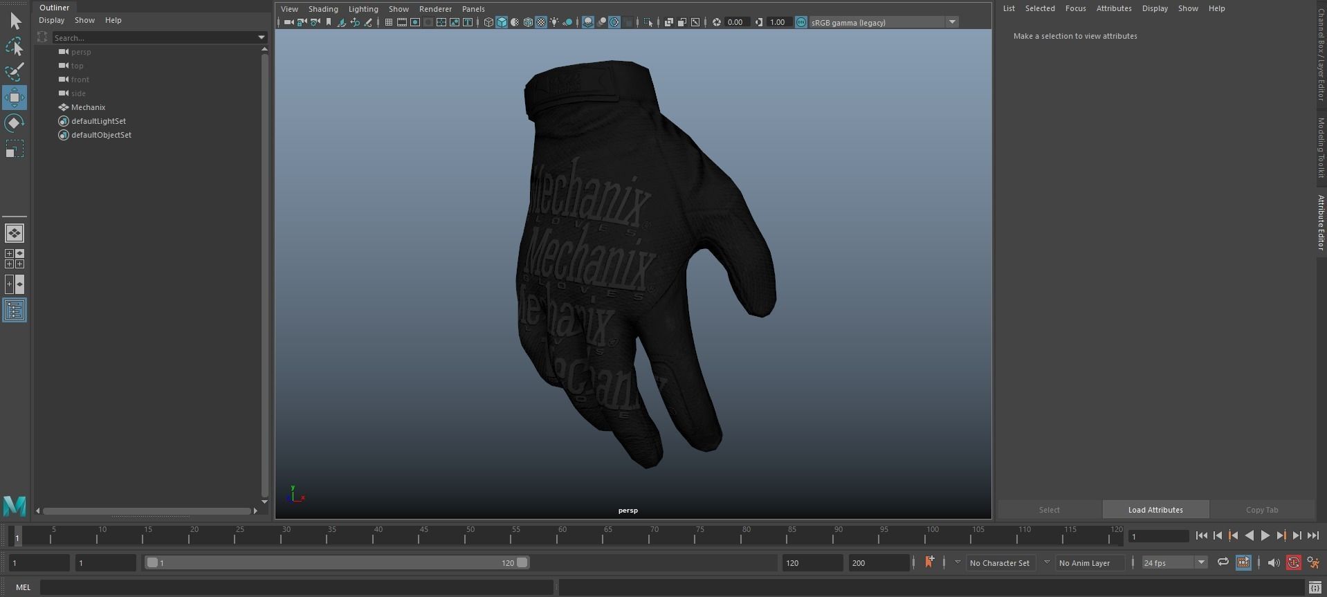 MILITARY Game Ready Mechanix Gloves Low-poly 3D model_12