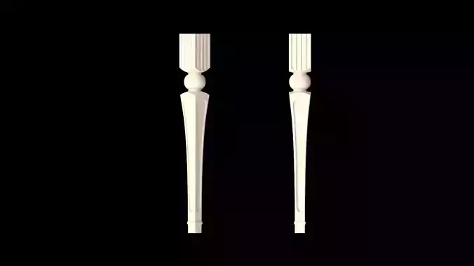 leg High quality 3d models for processing on a cnc machine 