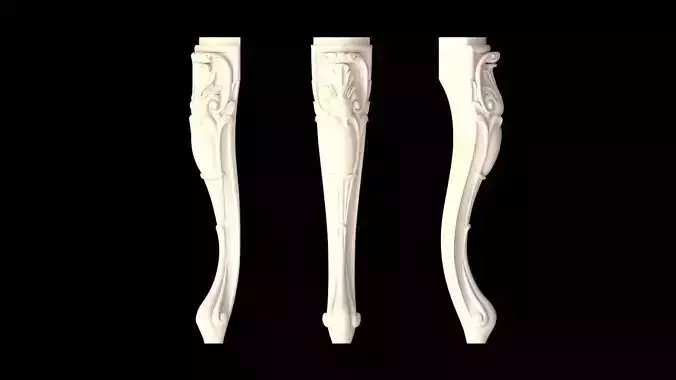 leg High quality 3d models for processing on a cnc machine