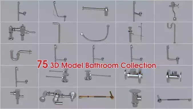75 3D Model Bathroom Collection