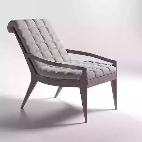 Armchair lounge chair with wooden legs