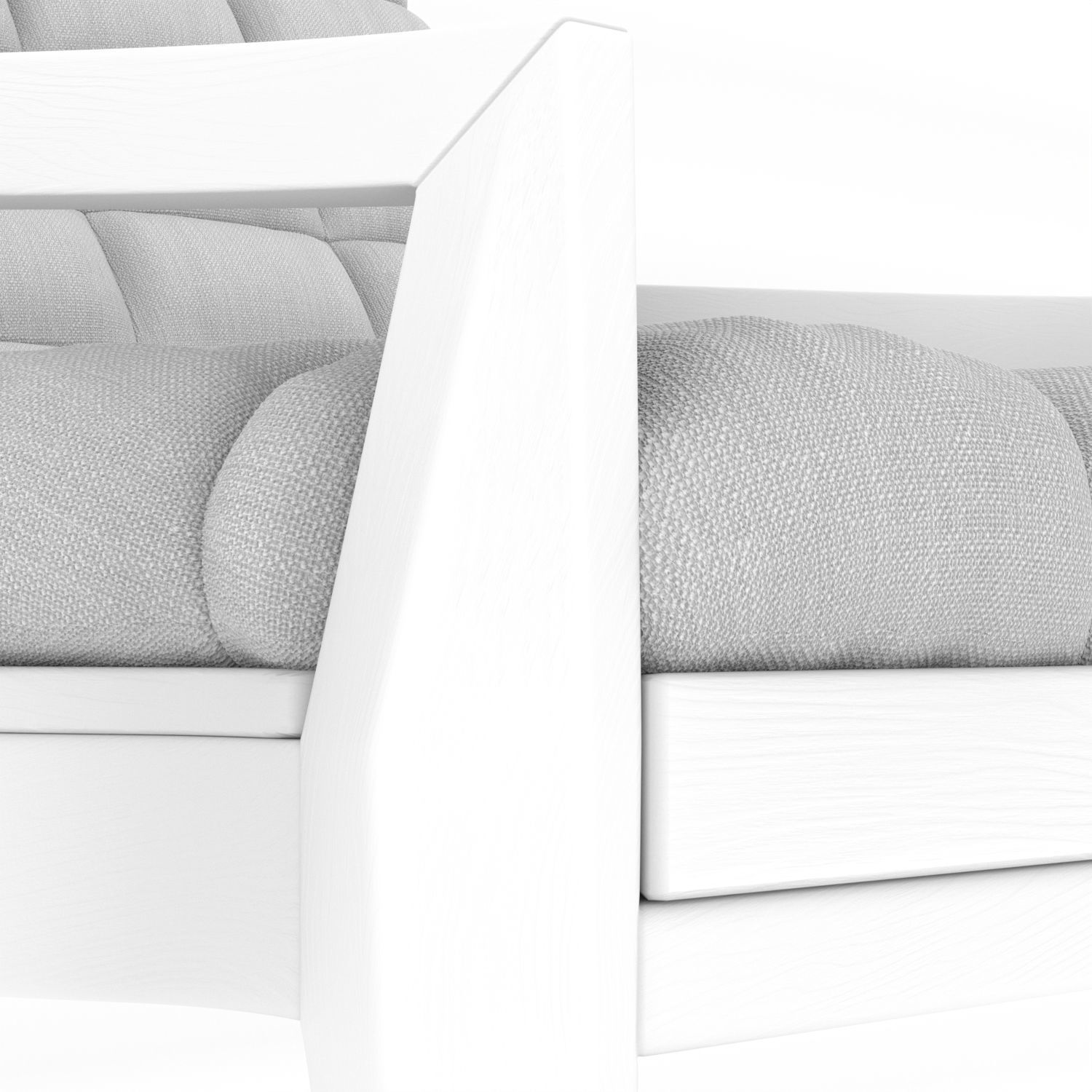 Armchair lounge chair with wooden legs Free 3D model_3