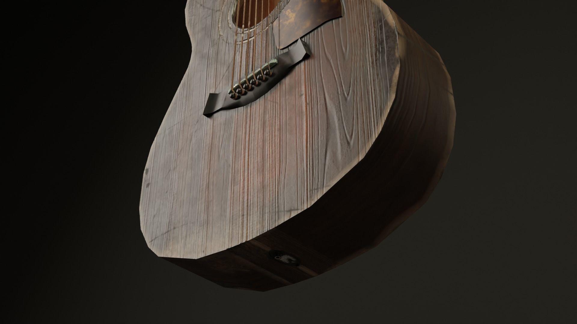 Guitar The Last Of Us Type Ellie Low-poly 3D model_9