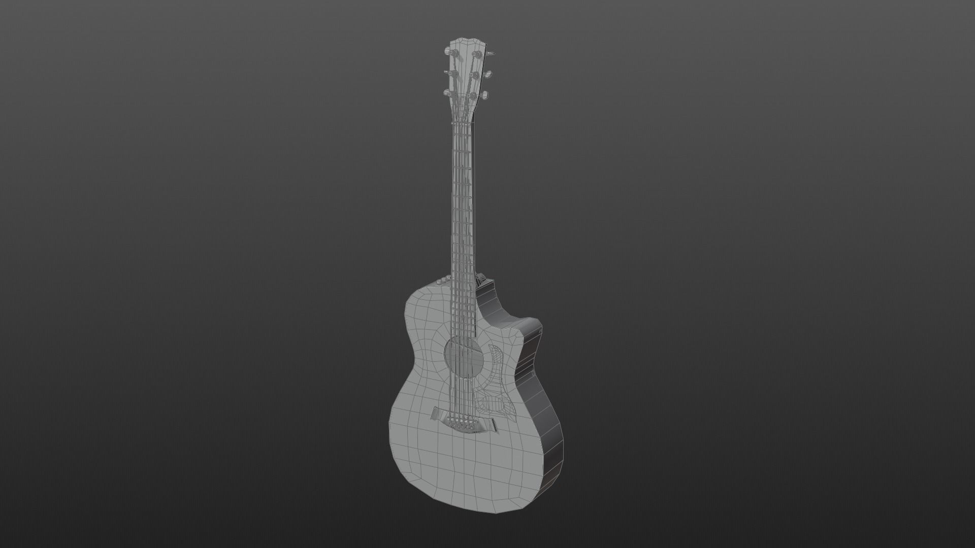 Guitar The Last Of Us Type Ellie Low-poly 3D model_4