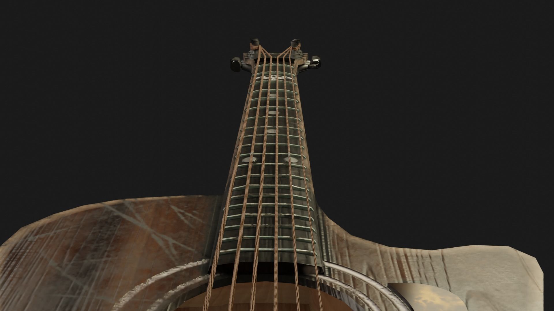 Guitar The Last Of Us Type Ellie Low-poly 3D model_6