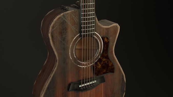 Guitar The Last Of Us Type Ellie Low-poly 3D model