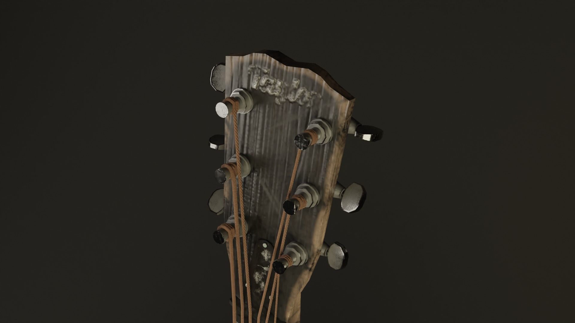 Guitar The Last Of Us Type Ellie Low-poly 3D model_5