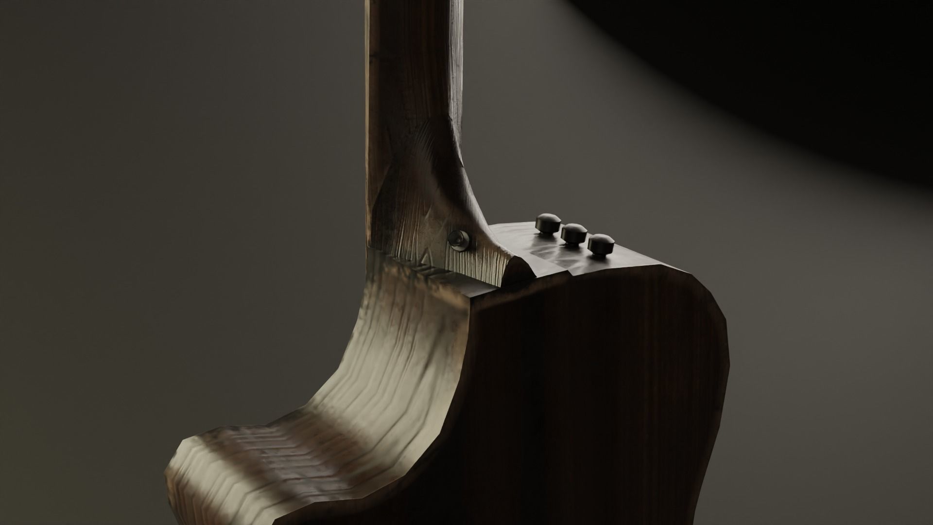 Guitar The Last Of Us Type Ellie Low-poly 3D model_8