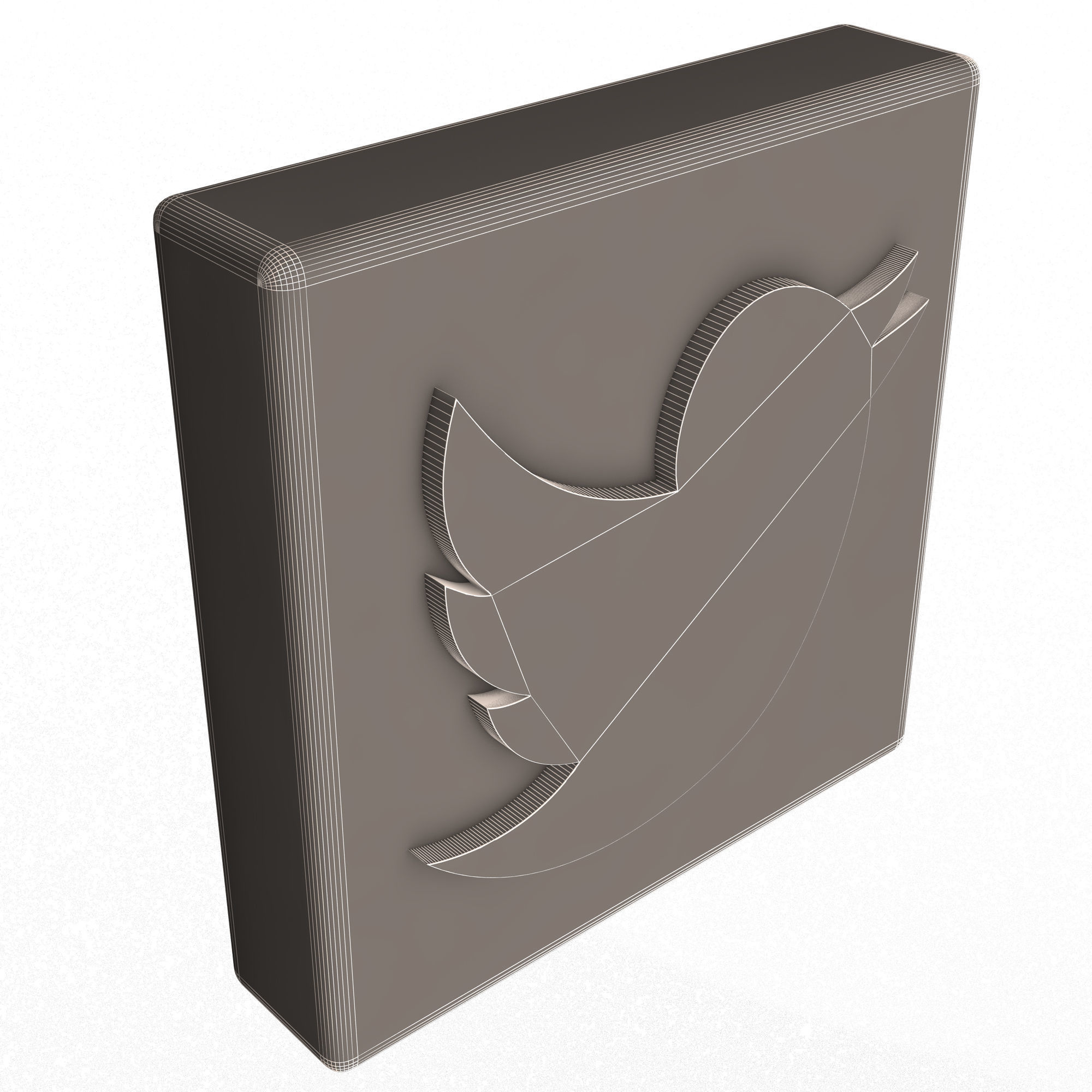 Social Media Logo Low-poly 3D model_10