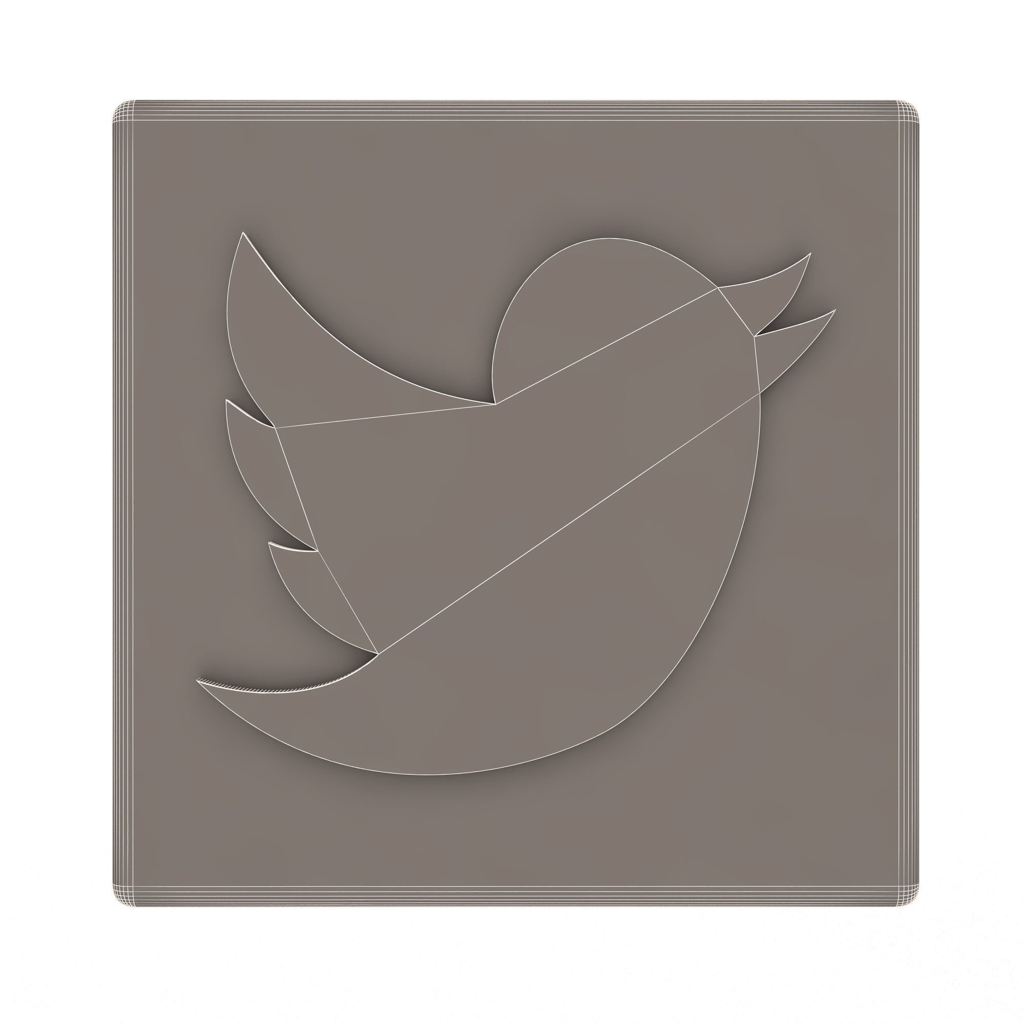 Social Media Logo Low-poly 3D model_6