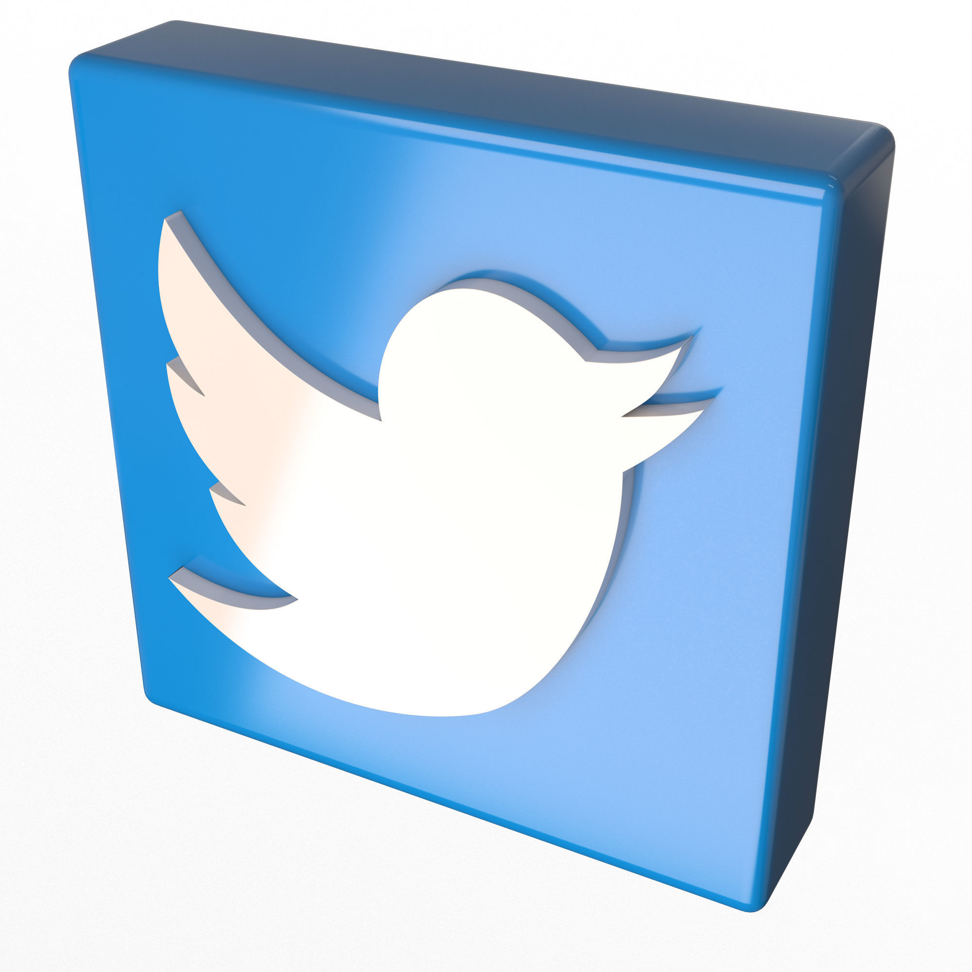 Social Media Logo Low-poly 3D model_1