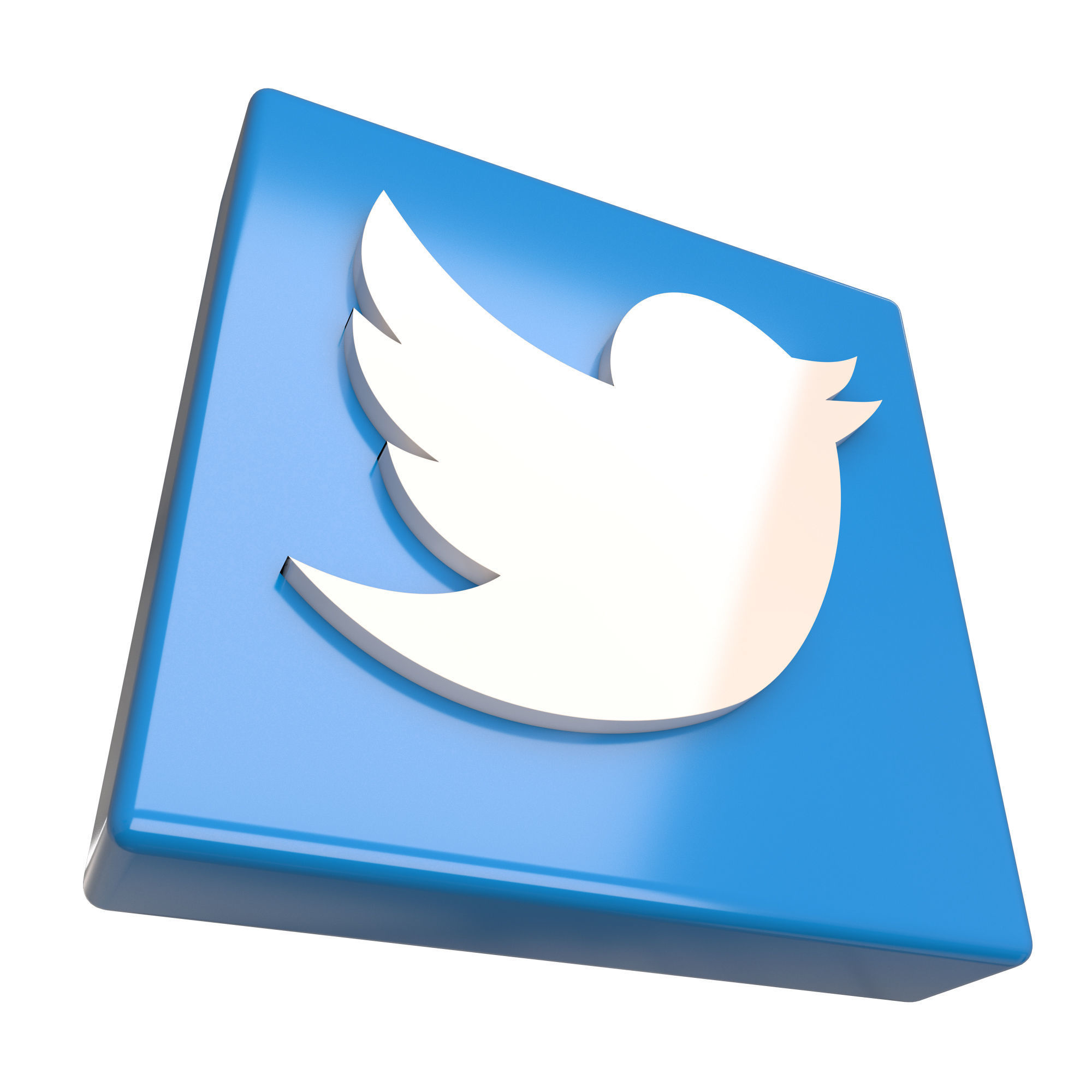 Social Media Logo Low-poly 3D model_4