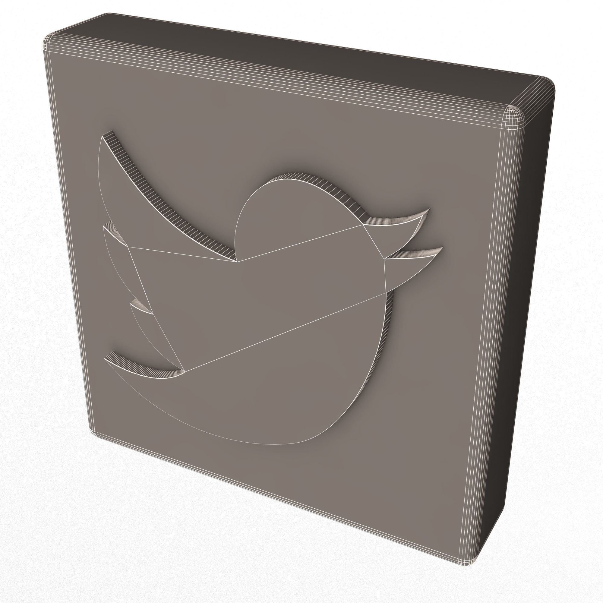 Social Media Logo Low-poly 3D model_11