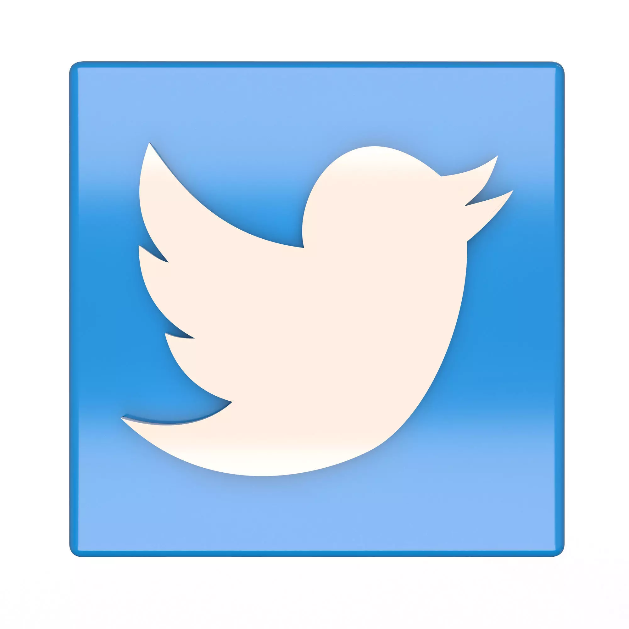 Social Media Logo Low-poly 3D model_0