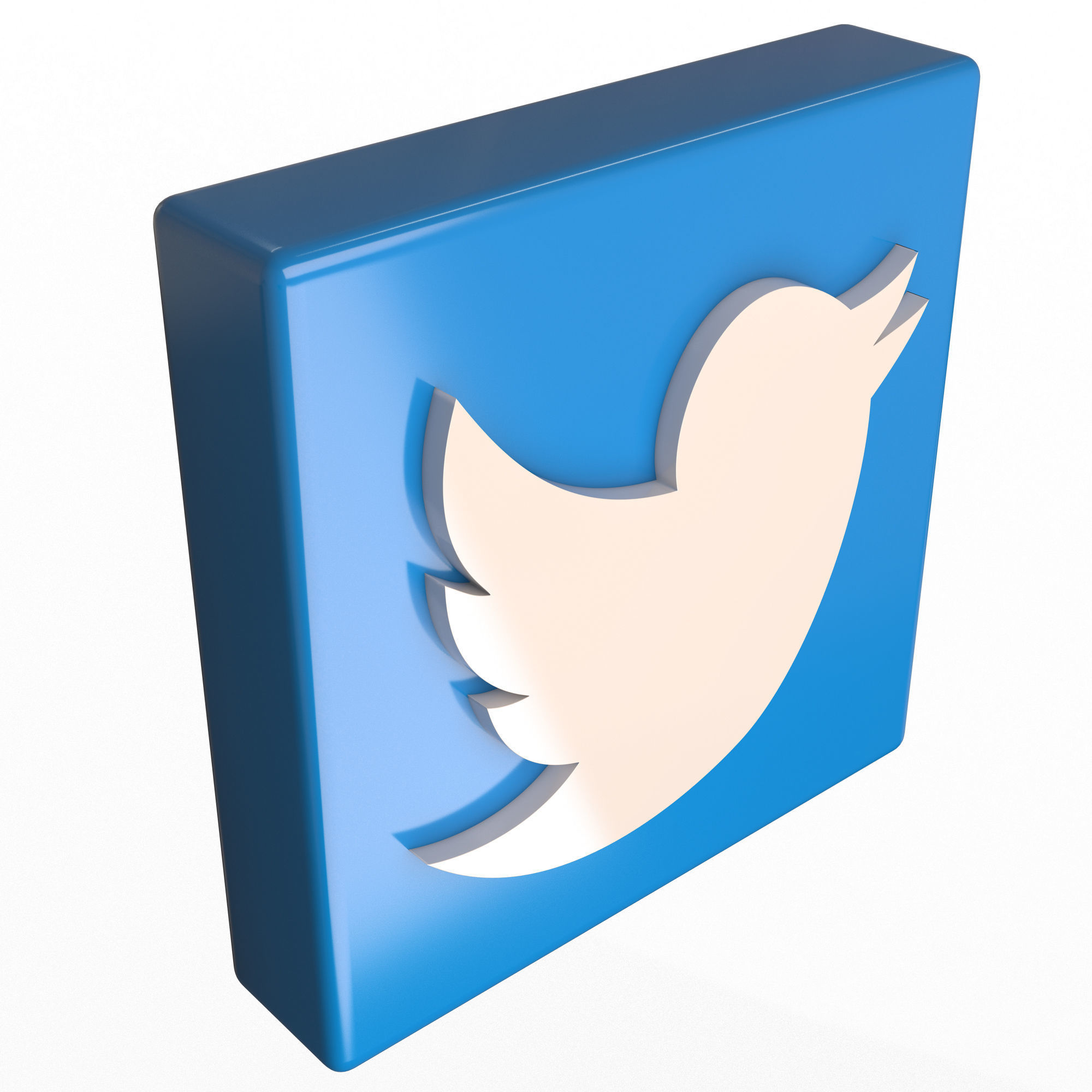 Social Media Logo Low-poly 3D model_5