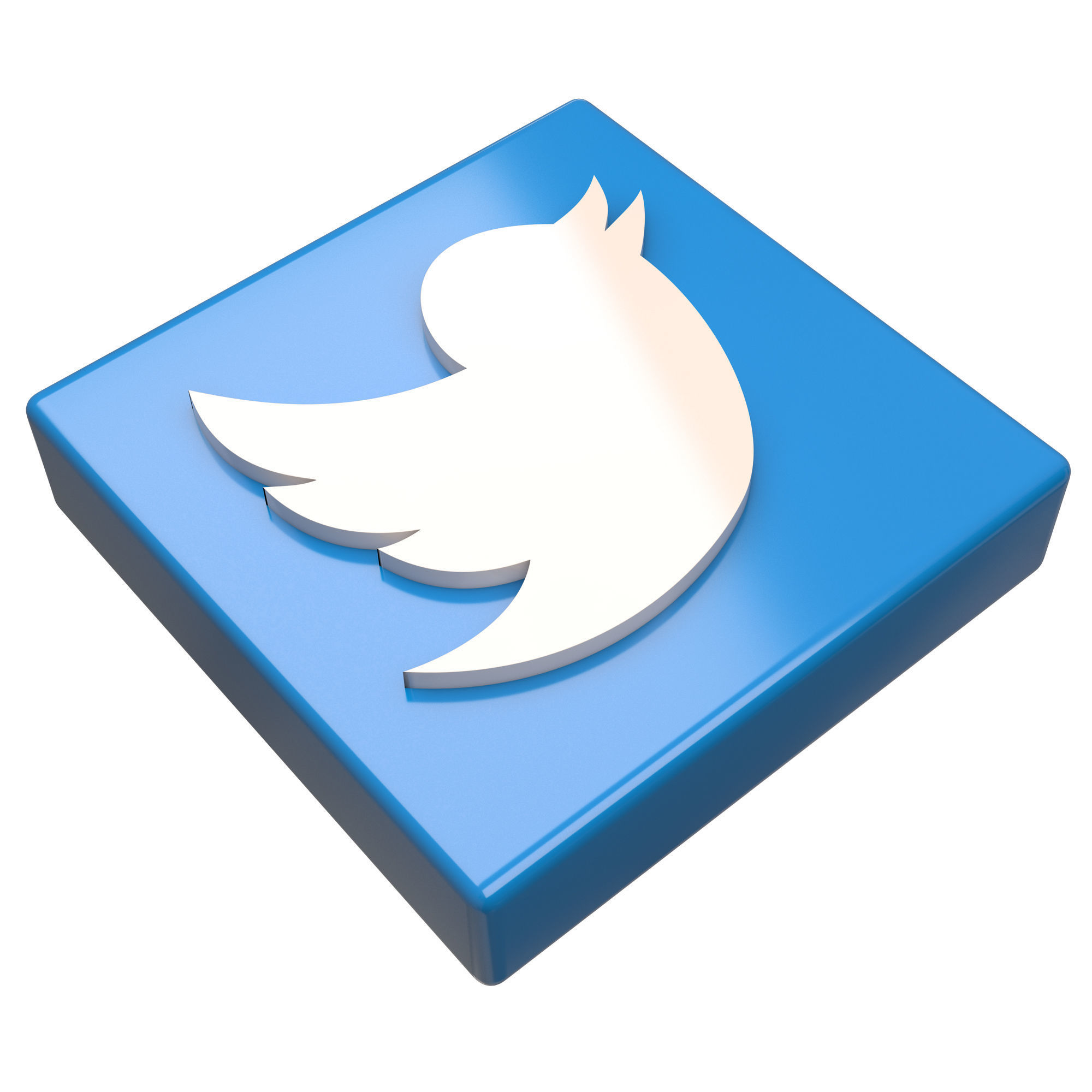 Social Media Logo Low-poly 3D model_2